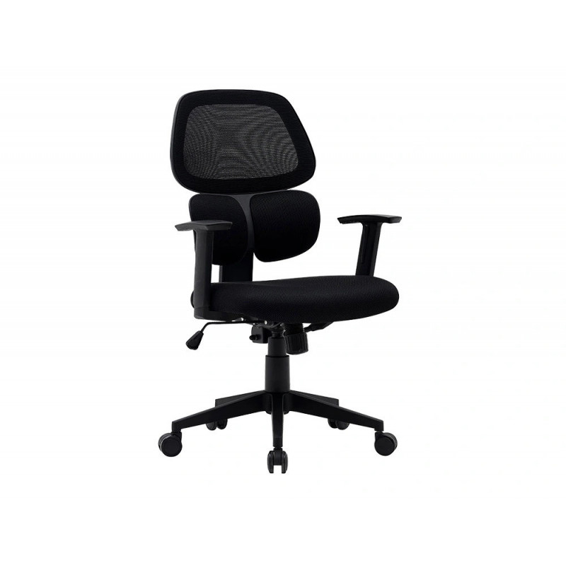 Chaise operateur q-connect ancona maille base metallique haut max 1110 larg 660 prof 590 roues premium coloris noir