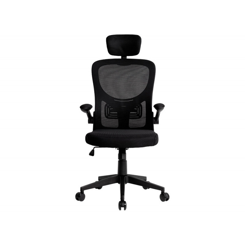 Fauteuil ergonomique q-connect palermo maille base nylon hauteur max 1300mm largeur 630mm prof 680mm coloris noir