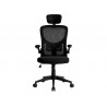 Fauteuil ergonomique q-connect palermo maille base nylon hauteur max 1300mm largeur 630mm prof 680mm coloris noir