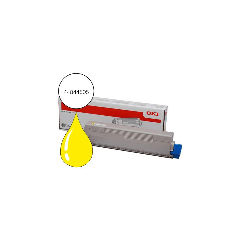 Toner laser oki c831/c840/c841 pour couleur jaune 10000p