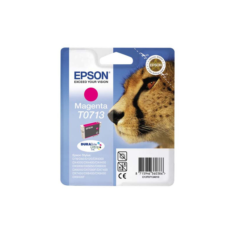 EPSON Cartouche Jet d'Encre DURABrite Ultra Magenta ''Guépard'' - C13T07134012