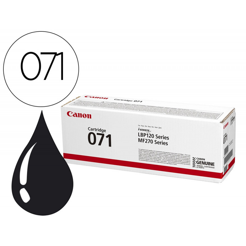 Toner laser canon original 071 5645c002 1200p noir