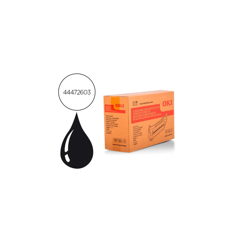 Fuser oki pour mc332/mc342/mc352/mc362/mc562/c301/321/33x/51x/53x/es 3452/54xx laser 60.000 pages couleur noir