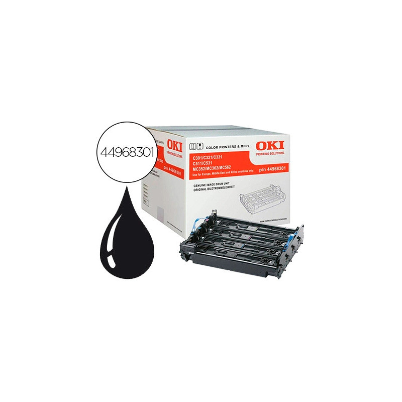 Tambour oki pour mc332/mc342/ mc352/mc362/mc562/c301/321/331/511/531 20.000 pages pack jaune cyan magenta noir