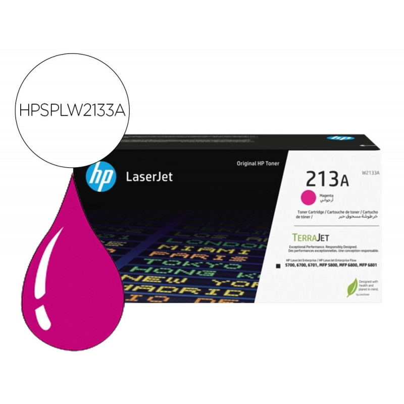 Toner laser hp original 213a (w2133a) 3000p magenta