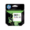 Cartouche hp 301xl jet d'encre ch564ee 3 couleurs cyan/magenta/jaune 330p