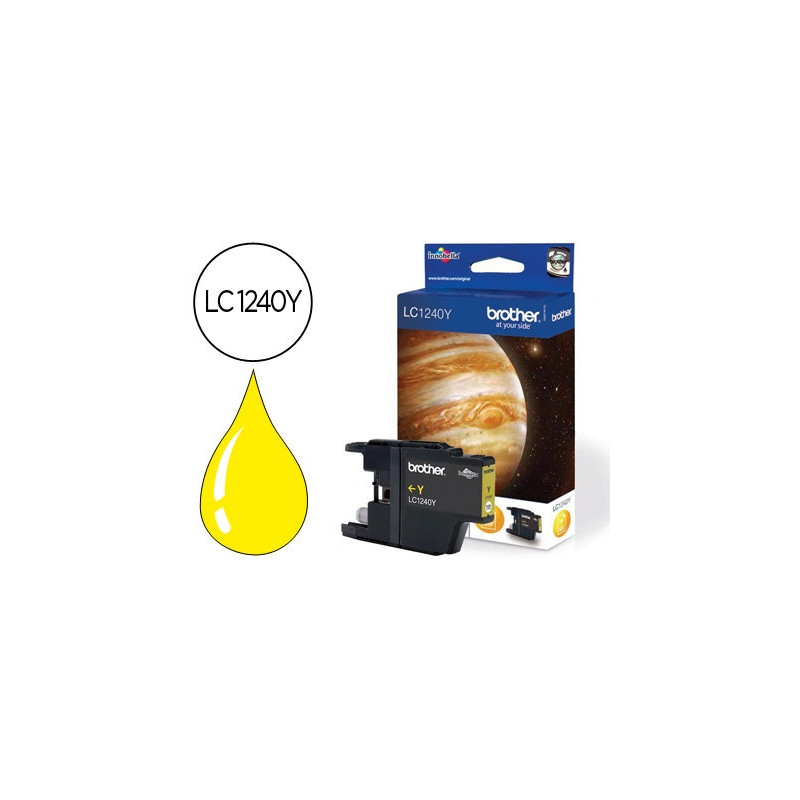 Cartouche brother jet d'encre lc1240y couleur jaune 600p