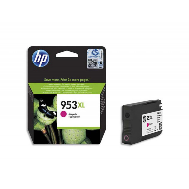 Cartouche hp 953xl jet d'encre f6u17ae couleur magenta 1450p