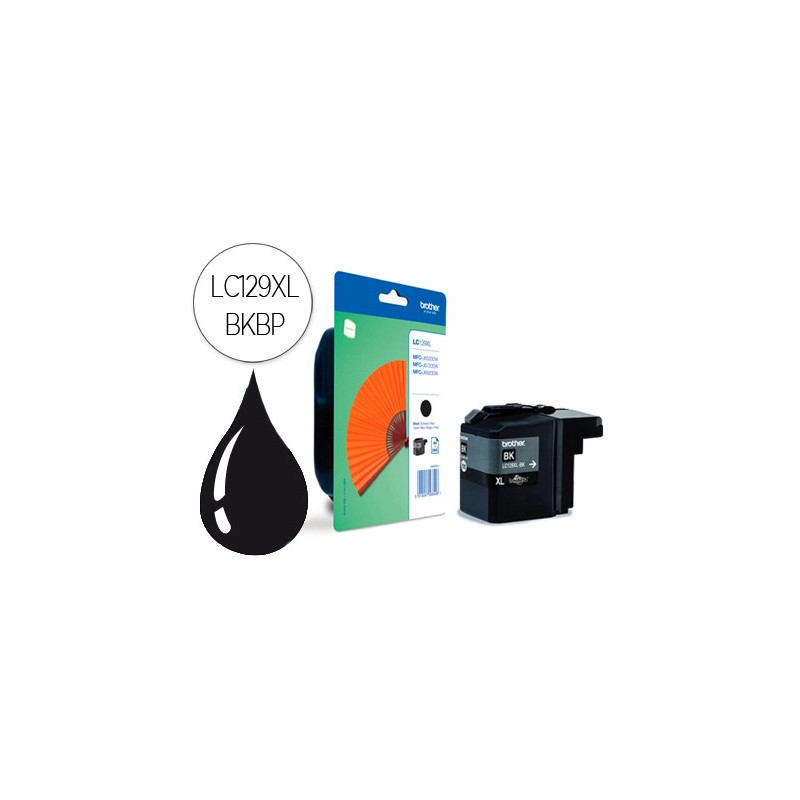 Cartouche brother jet d'encre lc129xlbk couleur noir