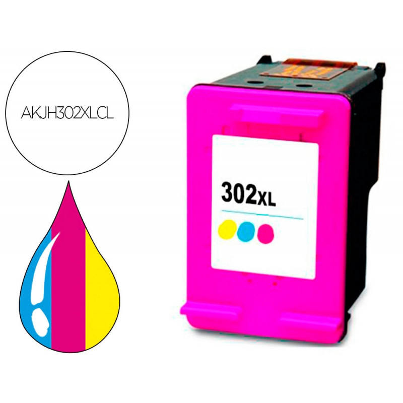 Cartouche hyperburo jet encre comp hp 302xl cl
