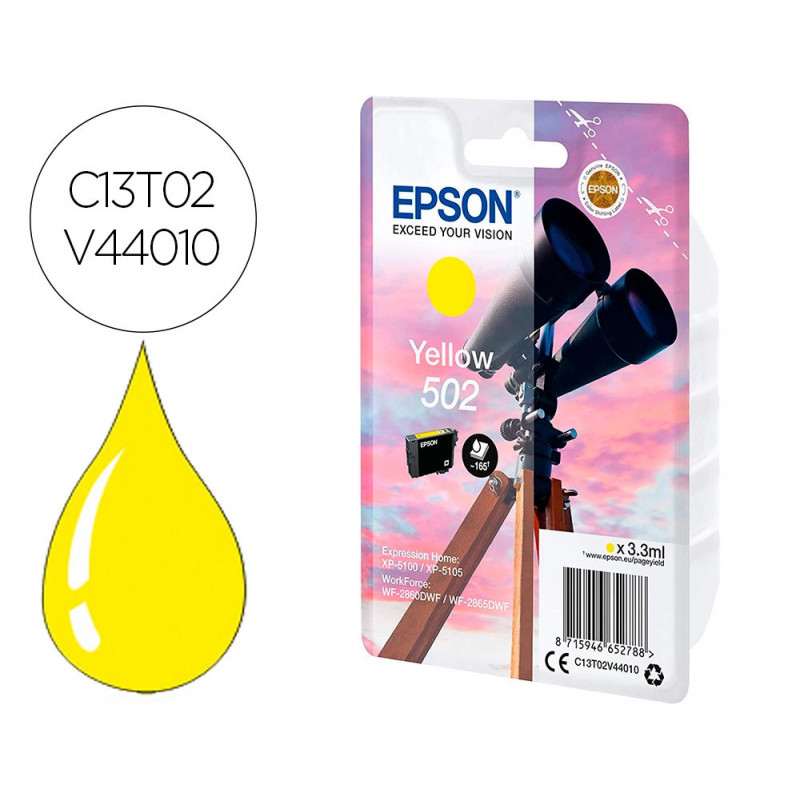 Cartouche encre epson singlepacká 502 ink jauneá