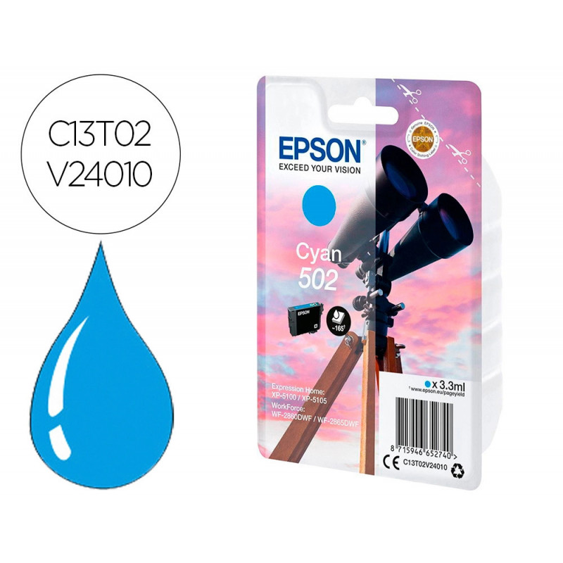 Cartouche encre epson singlepack 502 ink cyan