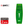 Cle usb emtec 2.0 serie runners c410 color mix 64gb capuchon coloris vert transparent