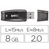 Clé usb emtec 2.0 c410 8go vitesse lecture 15mb/s écriture 5mb/s avec capuchon coloris transparent violet