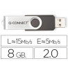 Clé usb q-connect 2.0 8gb vitesse lecture 15mb/s écriture 5mb/s capuchon rotatif