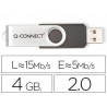 Clé usb q-connect 2.0 4gb vitesse lecture 15mb/s écriture 5mb/s capuchon rotatif