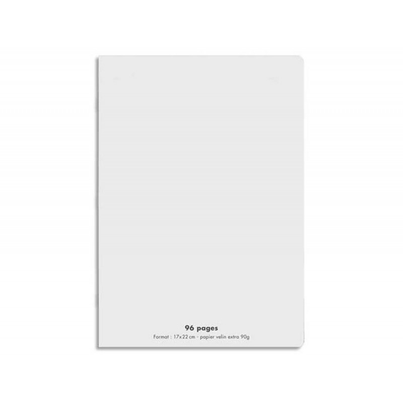 CONQUERANT C9 Cahier piqûre 21x29,7cm 96 pages 90g grands carreaux Seyès. Couverture polypropylène Gris