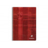 CLAIREFONTAINE Cahier reliure spirale 21x29,7 cm 180 pages petits carreaux papier 90g
