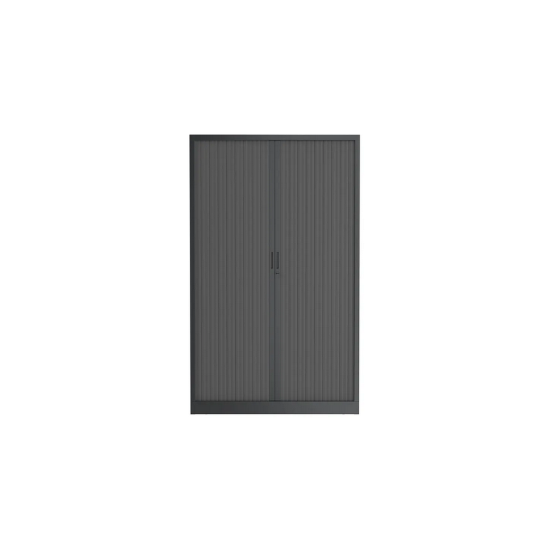 ARMOIRE RIDEAUX H198 X L120 4 ETAGERES GRIS ANTHRACITE