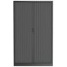 ARMOIRE RIDEAUX H198 X L120 4 ETAGERES GRIS ANTHRACITE