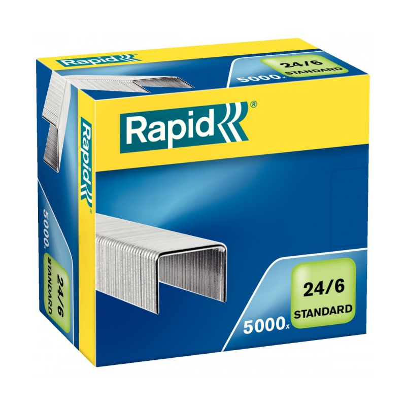 RAPID Agrafes N°24/6 galvanisées en Boîte de 5000