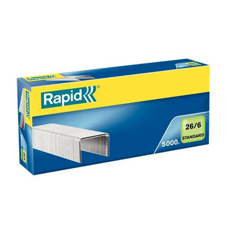 RAPID Agrafes Nº26/6 galvanisées en boîte de 5000