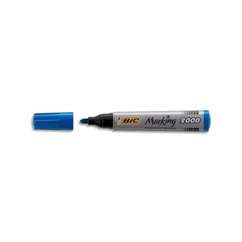 BIC Marking 2000 ECOlutions Marqueurs Permanents à Pointe Conique Moyenne - Bleu