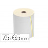Bobine thermique q-connect 75 mm largeur x 65 mm diametre 2 feuilles