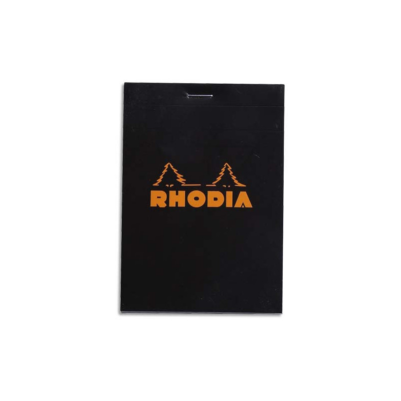 RHODIA Bloc de direction 160 pages n°12 8,5x12cm 5x5. Couverture Noire