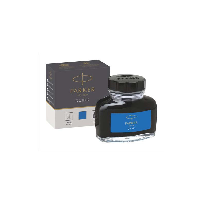 PARKER Flacon 50ml encre Noir effaçable. En blister.