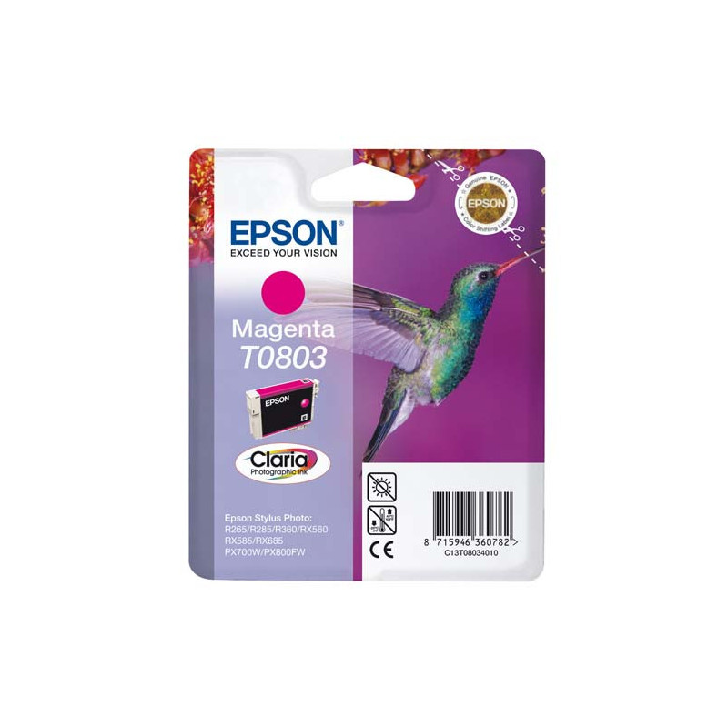 EPSON Cartouche Jet d'Encre Claria Magenta ''Colibri'' - C13T08034011