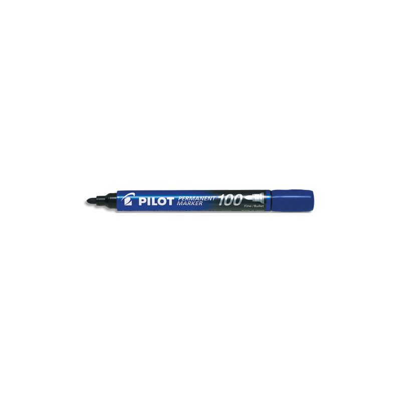 PILOT Marqueur permanent MARKER 100 pointe conique fine encre Bleu