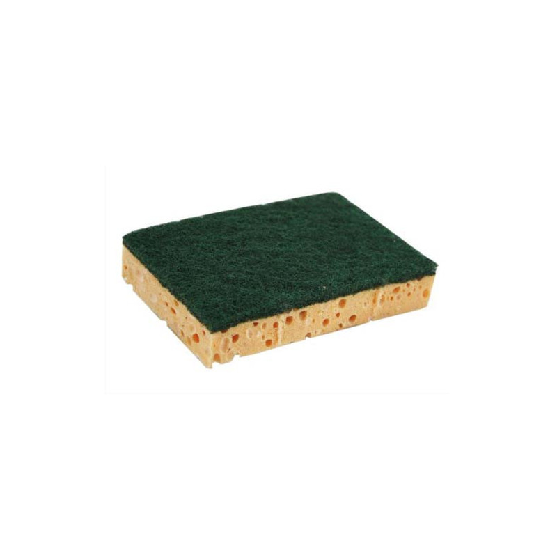 NICOLS Lot de 10 éponges classiques une face abrasive et une absorbante - Dim. : 13 x 2,6 x 9 cm