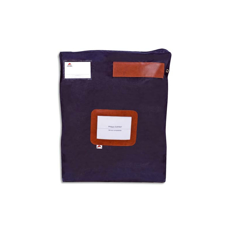 ALBA Pochette navette Bleue grand modèle en PVC à soufflets dimensions : 40x50x5cm