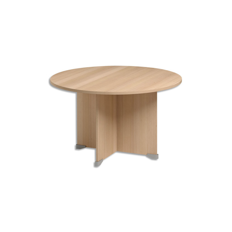 GAUTIER OFFICE Table de réunion ronde Jazz Hêtre Gris clair Diamètre