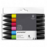 WINSOR & NEWTON Set de 6 feutres promarker tons vibrants