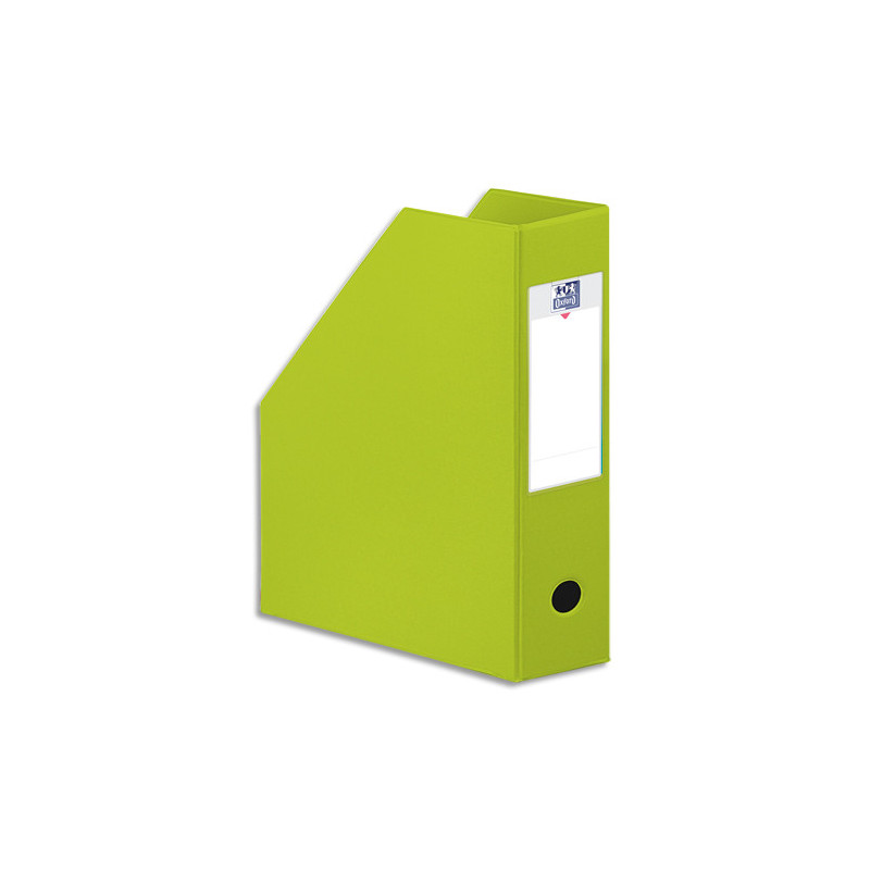 OXFORD Porte-revues en PVC soudé, dos de 10 cm 32x24cm, livré à plat. Coloris vert anis