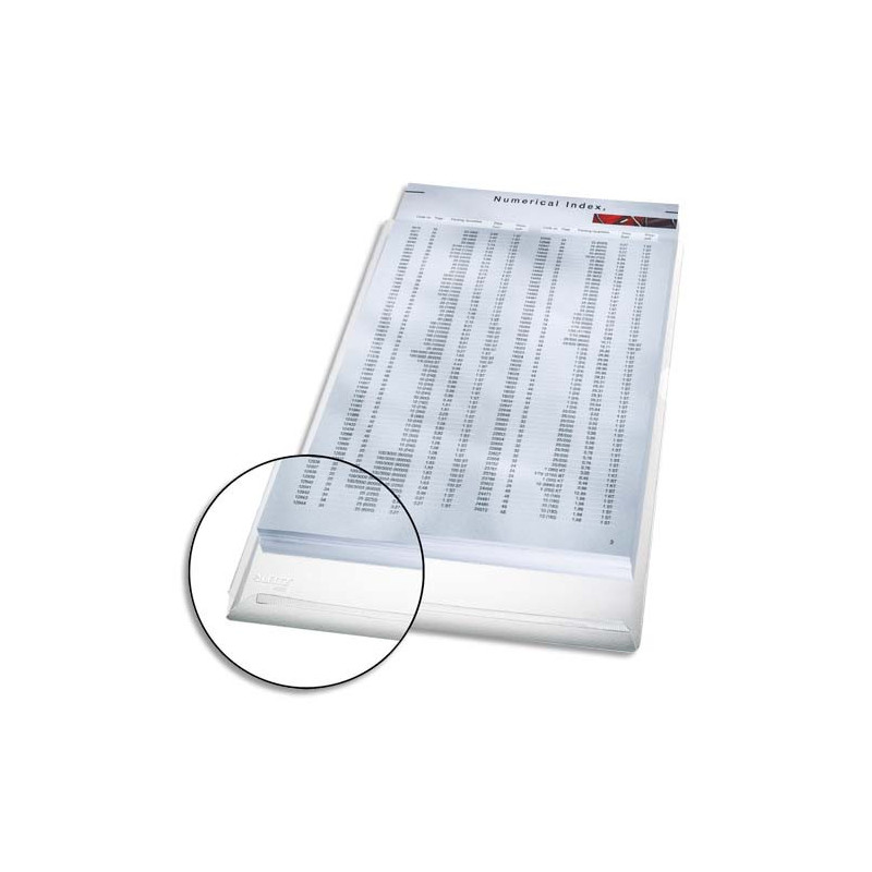 ESSELTE Sachet de 5 pochettes coins en pvc 17/100e avec soufflet de 2cm incolore