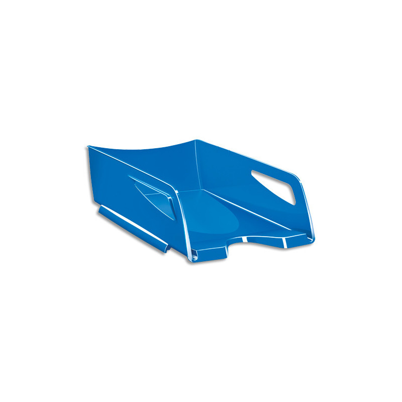 CEP Corbeille à courrier Maxi Gloss Bleu océan, format 24 x 32 cm - Dimensions : L38,6 x H11,5 x P27 cm