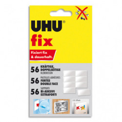 UHU Pochette de 50 pastilles prédécoupées double-face FIX 48805