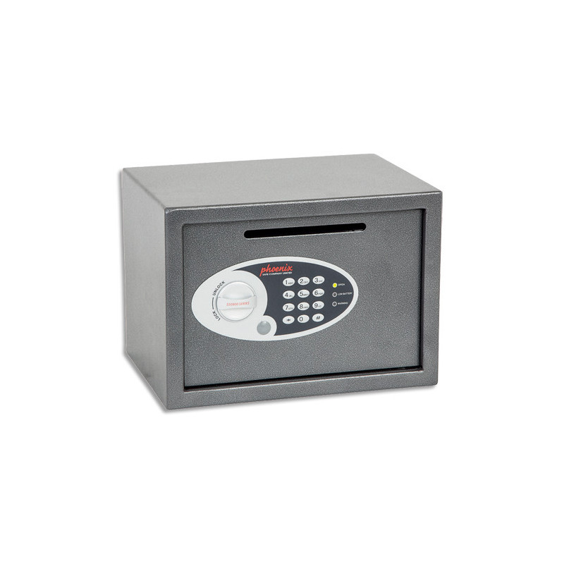 PHOENIX Coffre-fort de sécurité Vela 17 litres, serrure électronique. Dim. L35 x H25 x P25 cm