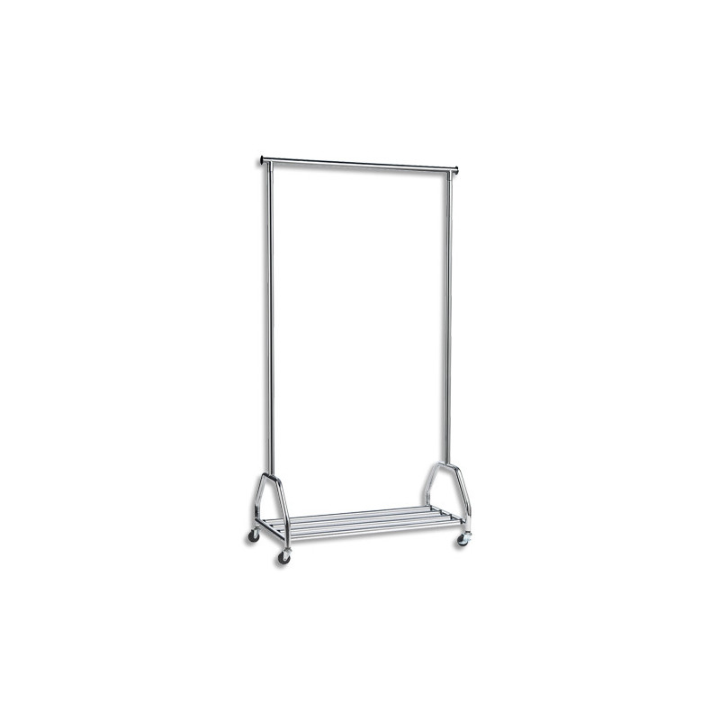UNILUX Vestiaire Groom Chromé, capacité 70 kg 40 cintres, galerie inférieure - Dim L90 x H165 x P42 cm