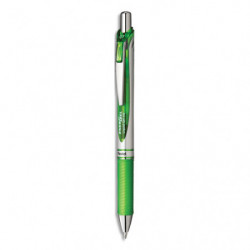 PENTEL Stylo à bille energel rétractable 0,7 mm. Encre à pigment infalsifiable Verte.