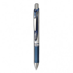 PENTEL Stylo à bille energel rétractable 0,7 mm. Encre à pigment infalsifiable Bleu marine.