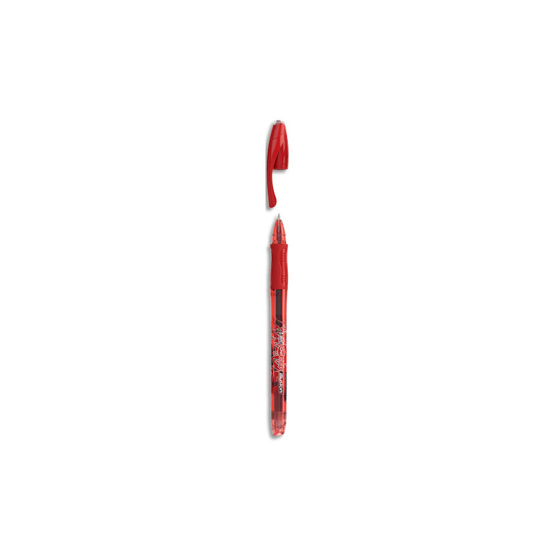 BIC Gel-ocity Illusion Stylos Gel Effaçables Pointe Moyenne (0,7 mm) - Rouge