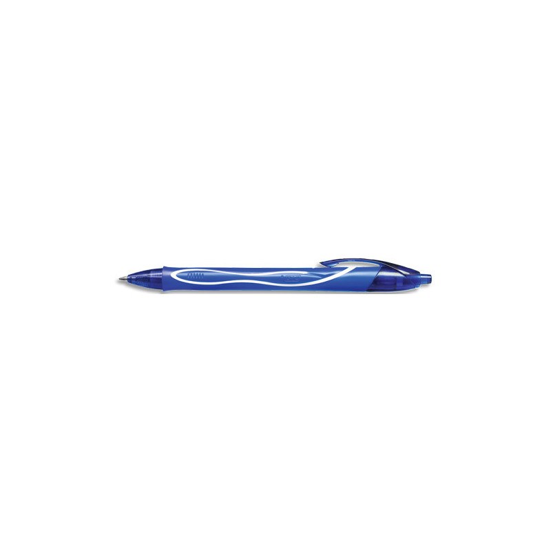 BIC Gel-ocity Quick Dry Stylos-Gel Rétractables Pointe Moyenne (0,7 mm) - Bleu