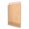 Paquet de 25 pochettes kraft armé brun 120 g, 3 soufflets de 5 cm, C4 : 229x324mm. Autoadhésive