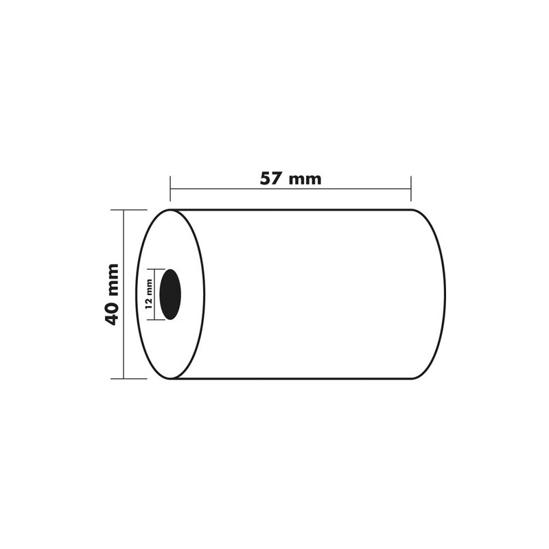 EXACOMPTA Bobine carte bancaire 57x40x12mm, 18 mètres, papier thermique 1 pli sans Bisphénol A 55g FSC