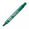 PENTEL Marqueur permanent pointe biseau corps métal encre Verte indélébile N60