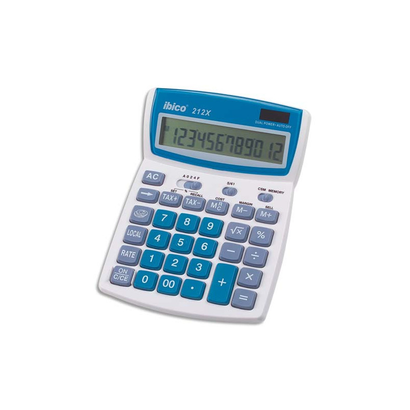 IBICO Calculatrice de bureau 12 chiffres, euro 212X IB410086